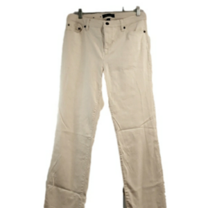 LRL Lauren Jeans Co. Pants Denim Cream Classic Straight Leg Five Pockets…